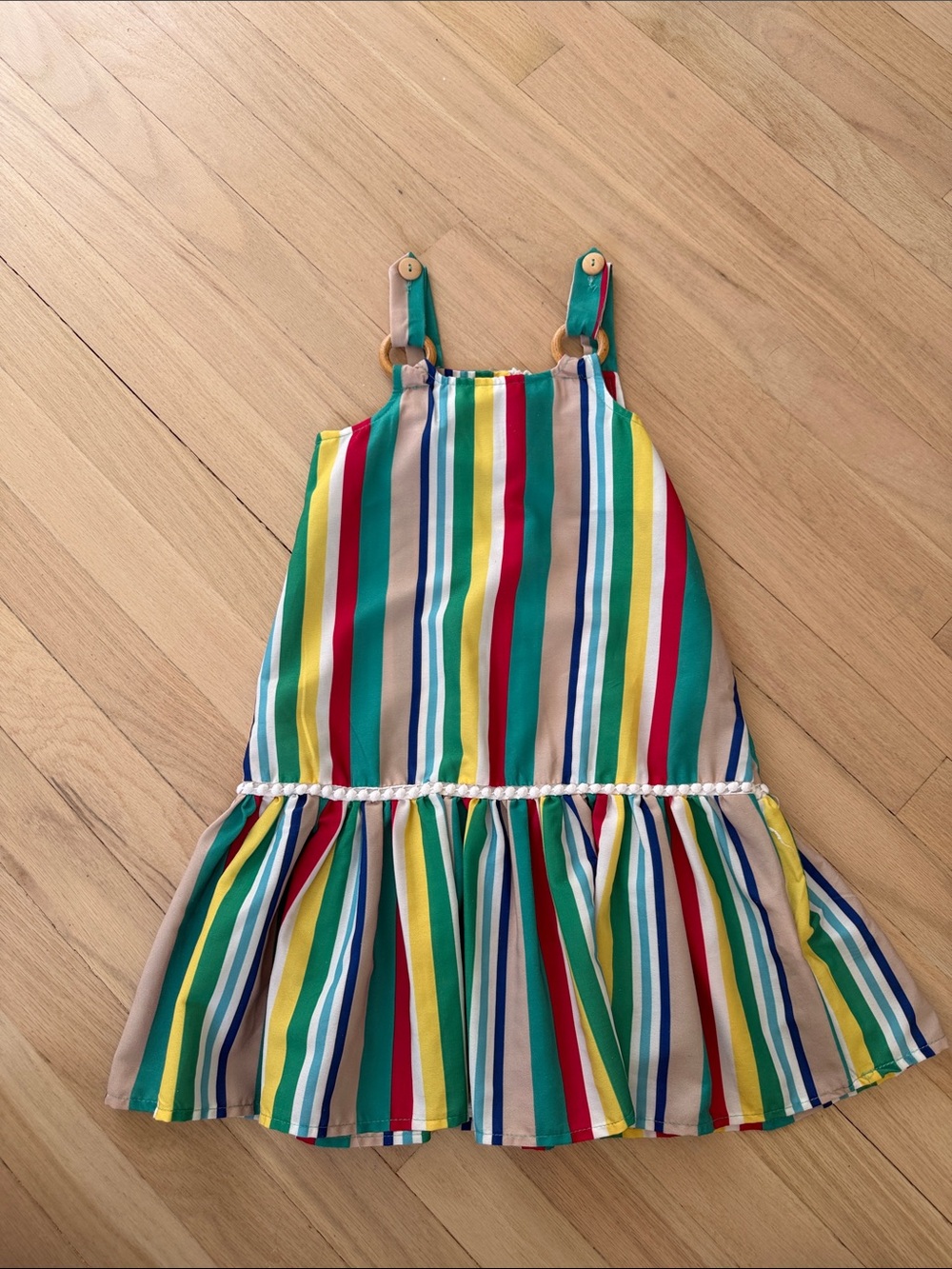 Melange Girls Multi-Color Striped Sundress